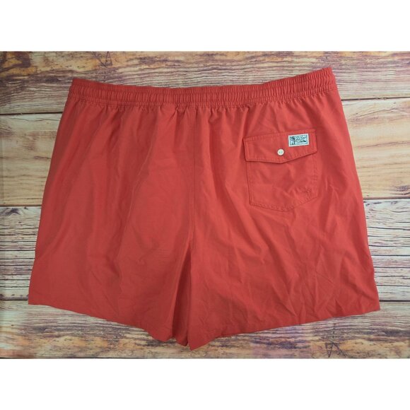 Polo Ralph Lauren Mens Pink 4XB Swim Trunks With Elastic Waist & Mesh Lining - Picture 2 of 8